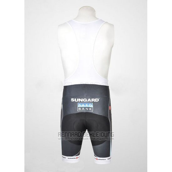 2011 Fahrradbekleidung Saxo Bank Hellblau Trikot Kurzarm und Tragerhose - zum Schließen ins Bild klicken